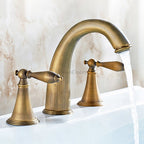 Antique Brass bath shower mixer tap dual handle control main view