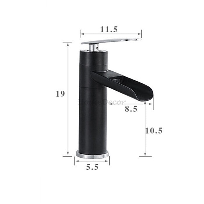 Modern bath shower mixer tap waterfall spout additional view