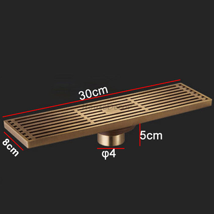 Antique Brass shower drain detailed product view detail view