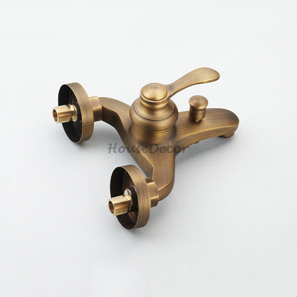Antique Brass bath shower mixer tap wall mounted design additional view