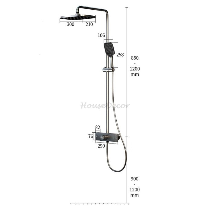 Modern bath shower mixer tap waterfall spout additional view