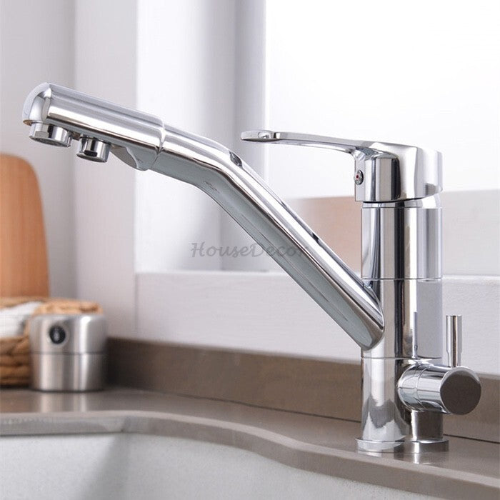 Black kitchen sink mixer tap swivel spout detail view