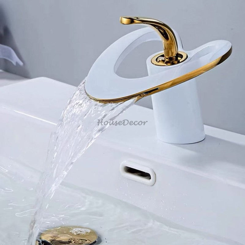 Modern bath shower mixer tap waterfall spout additional view
