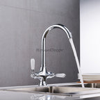 Modern Ceramic kitchen sink mixer tap swivel spout additional view