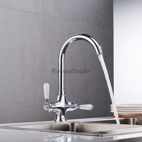 Modern Ceramic kitchen sink mixer tap swivel spout additional view