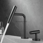 Modern bath shower mixer tap single lever control detail view