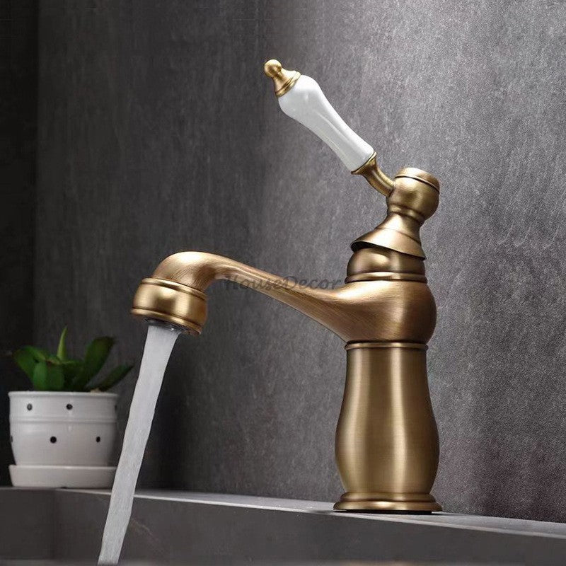 Brass bath shower mixer tap single lever control detail view