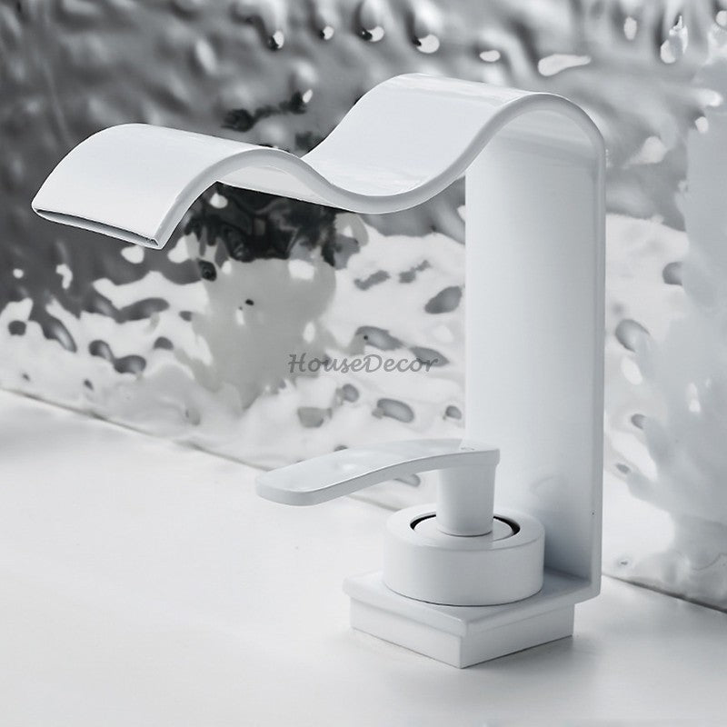 Modern Brass bath shower mixer tap waterfall spout additional view