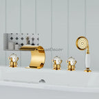 Modern bath shower mixer tap waterfall spout main view