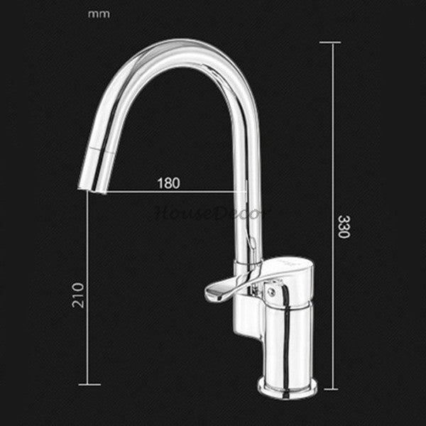 Modern kitchen sink mixer tap swivel spout additional view