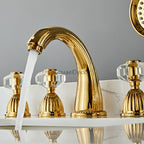 Gold bath shower mixer tap detailed product view additional view