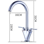 Chrome kitchen sink mixer tap swivel spout additional view