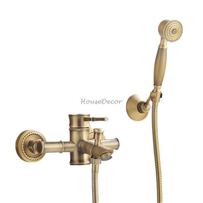Antique Brass shower head wall mounted design additional view