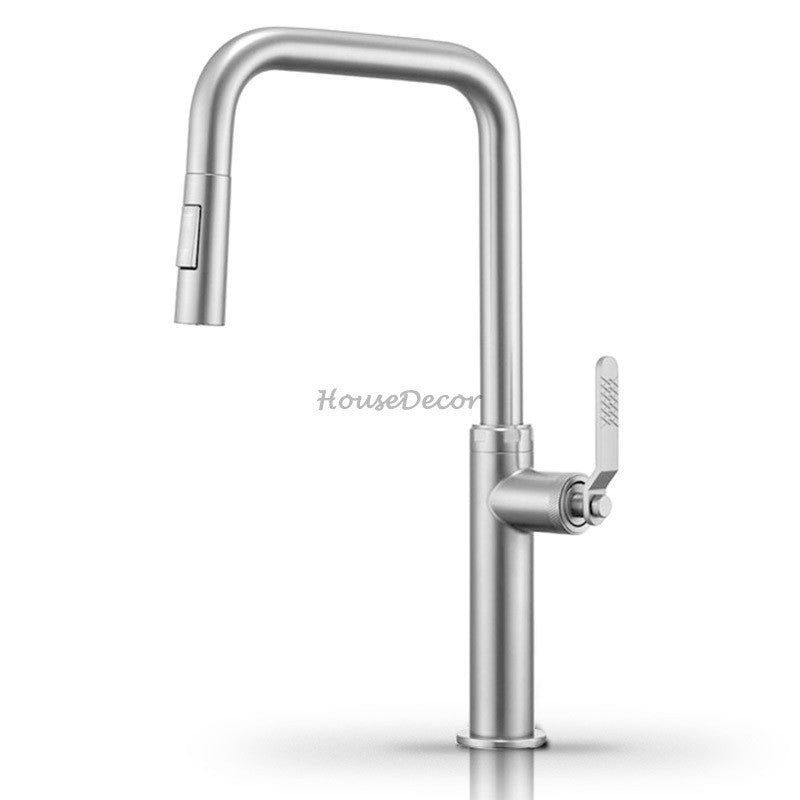 Modern kitchen sink mixer tap pull out spray additional view