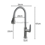 Modern kitchen sink mixer tap pull out spray additional view