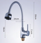 Chrome kitchen sink mixer tap swivel spout additional view