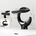 Modern bath shower mixer tap waterfall spout detail view
