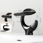 Modern bath shower mixer tap waterfall spout detail view