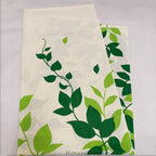 Green Fabric doorway curtain room divider design detail view