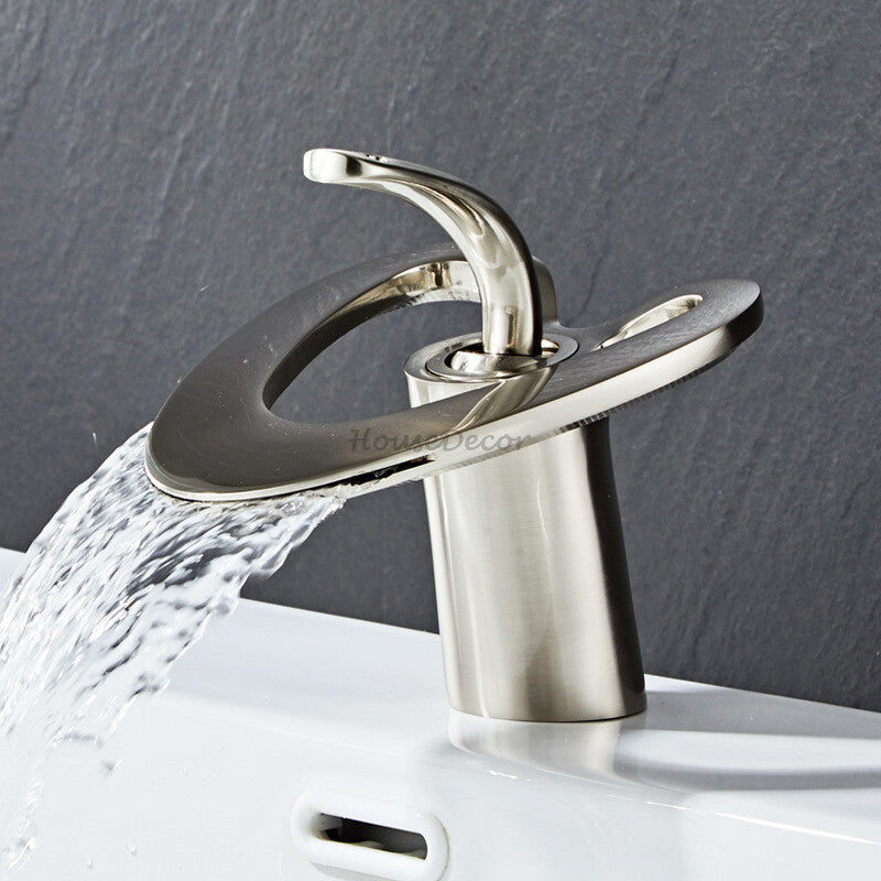 Modern bath shower mixer tap waterfall spout additional view