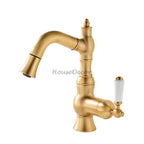 Modern bath shower mixer tap pull out spray main view