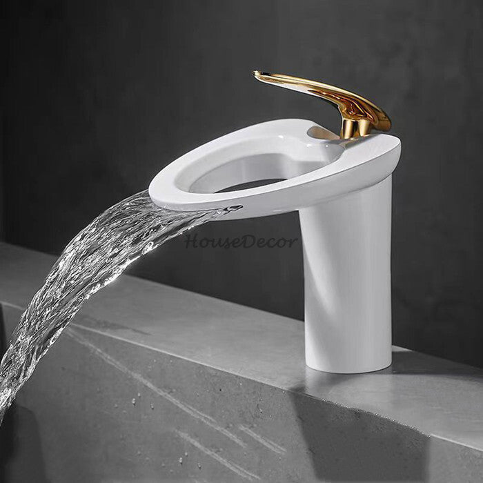 Modern bath shower mixer tap waterfall spout additional view