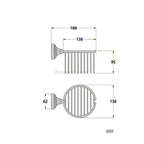 Black toilet paper holder detailed product view additional view