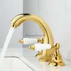 Polished Brass bath shower mixer tap dual handle control additional view
