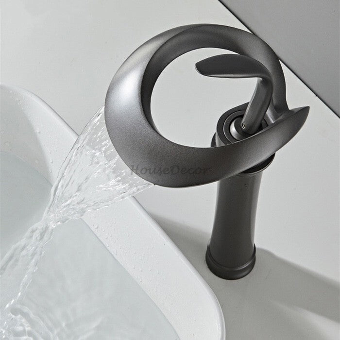 Modern bath shower mixer tap waterfall spout additional view