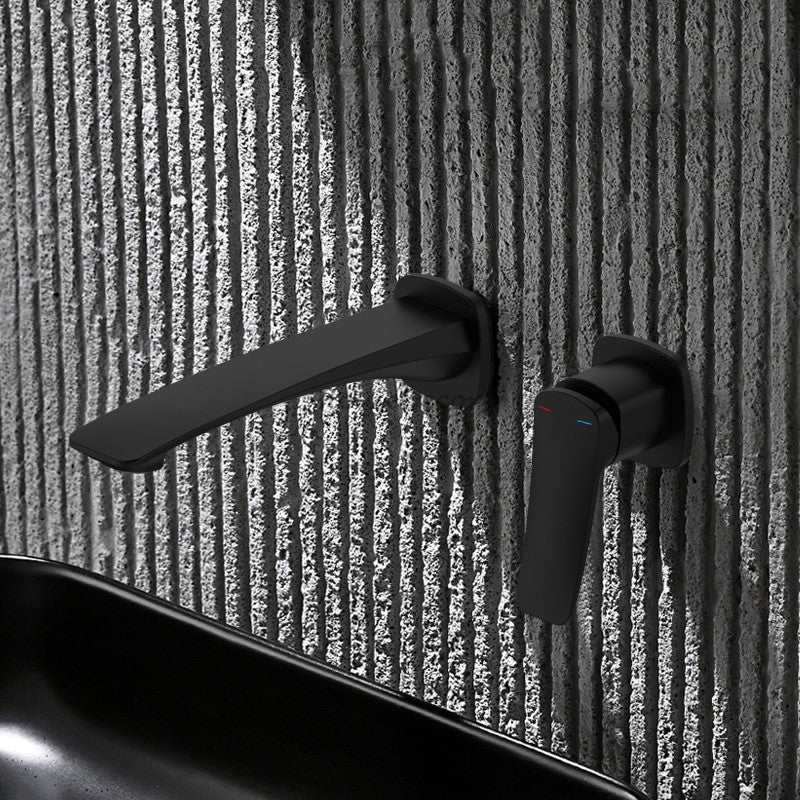 Modern bath shower mixer tap wall mounted design detail view