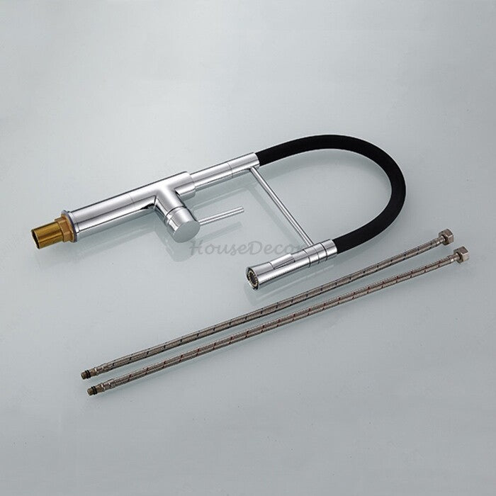 Modern kitchen sink mixer tap swivel spout additional view