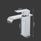 Modern bath shower mixer tap waterfall spout additional view