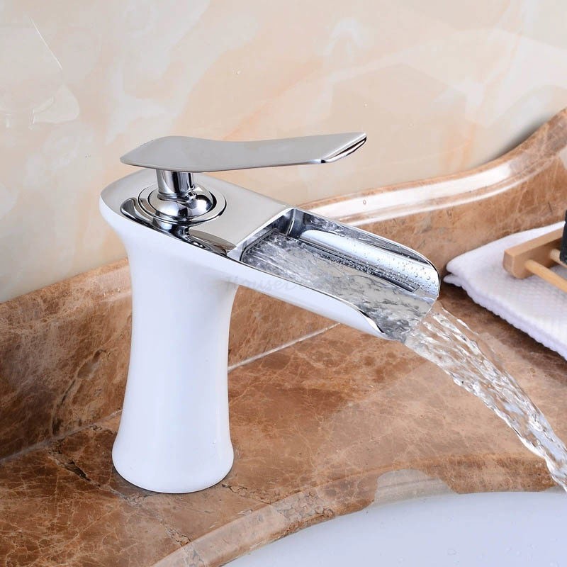 Modern bath shower mixer tap waterfall spout additional view