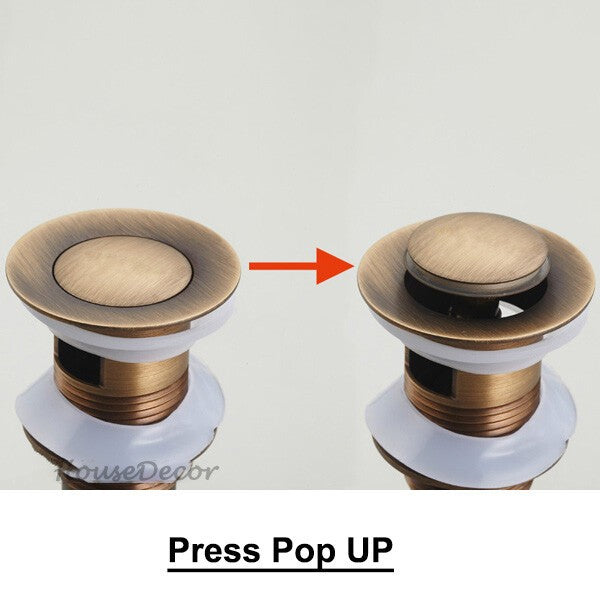 Antique Brass basin waste detailed product view additional view