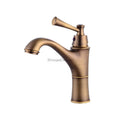 Modern Brass bath shower mixer tap single lever control detail view