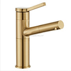 Brushed Gold Brass bath shower mixer tap pull out spray additional view