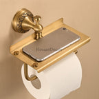 Antique Brass toilet paper holder wall mounted design additional view