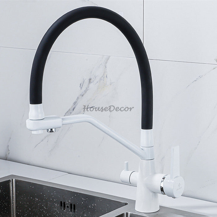 Modern kitchen sink mixer tap swivel spout additional view