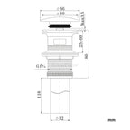 Brushed Gold basin waste detailed product view additional view