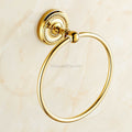 Gold towel ring wall mounted design main view
