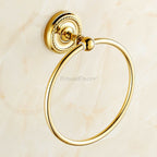 Gold towel ring wall mounted design main view