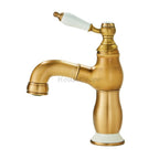 Antique Brass bath shower mixer tap pull out spray main view