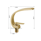Gold bath shower mixer tap deck mounted design additional view