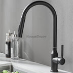 Modern kitchen sink mixer tap pull out spray additional view