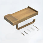 Antique Brass toilet paper holder detailed product view detail view