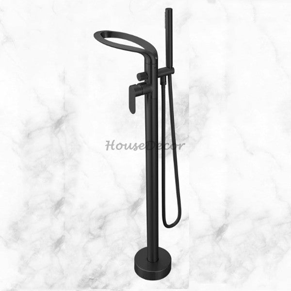 Modern bath shower mixer tap waterfall spout detail view