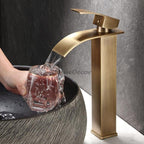 Antique Brass bath shower mixer tap waterfall spout main view