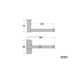 Black toilet paper holder wall mounted design additional view