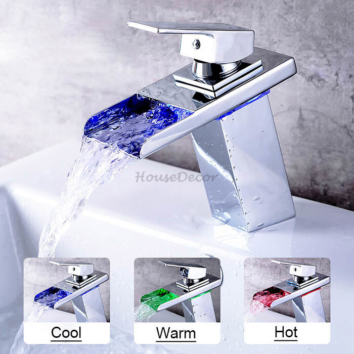 Chrome bath shower mixer tap waterfall spout detail view
