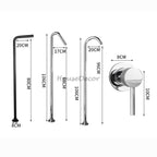 Modern bath shower mixer tap single lever control additional view